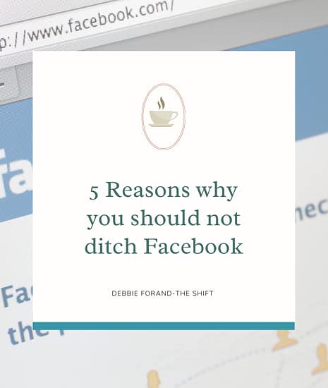 Don't ditch Facebook
